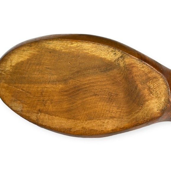 12.5” Wooden Carved Duck Decoy Brown Stripped Wood - Picture 10 of 11